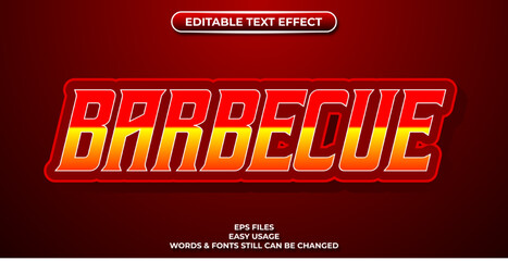 editable text effect barbecue