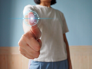 protection security, technology internet network security Identification, access, access to...