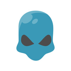 Alien faces. green alien creature with big eyes