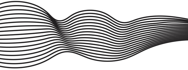 Gray stream element optical art wave abstract background black and white.