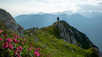 Wanderer in den österreichischen Alpen