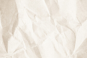 Brown kraft paper crumpled vintage texture background. Abstract parchment old grunge.