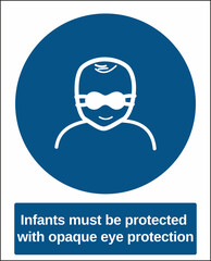 standard mandatory sign infant must be protected