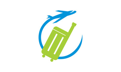 trip travel suitcase logo