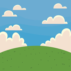 grass landscape poster