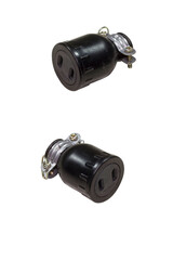 2 flat pin female rubber plug