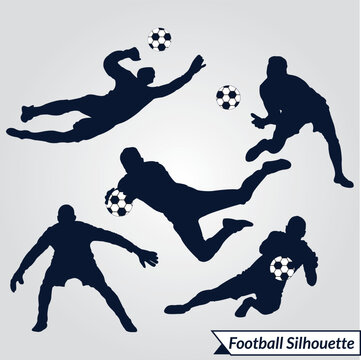 Goalkeeper Silhouette vector design.