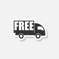 Free delivery truck sticker icon 