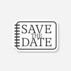 Save the date sign sticker icon