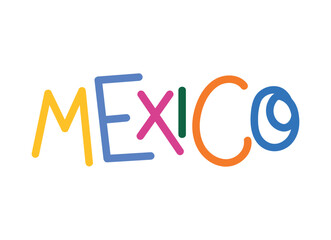 colorful mexico lettering