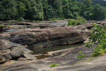 Athirappilly waterfall in a summer season