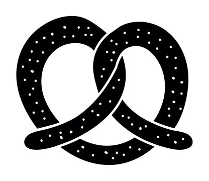 black pretzel icon