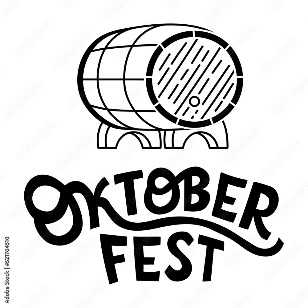 Wall mural oktoberfest lettering illustration