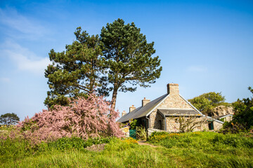 Fototapeta na wymiar Old house on Chausey island, Brittany, France