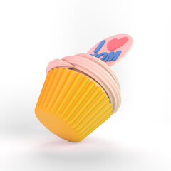 Cartoon Cupcake