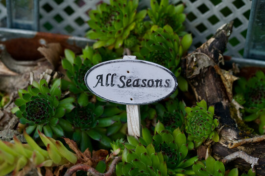 sign all seasons in a garden