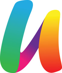 Alphabet U logo design. vector logo.