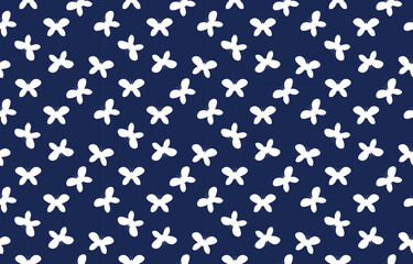 white and blue butterflies silhouettes pattern design for book cover,background,carpet,wallpaper,clothing,wrapping,Batik,fabric,Vector illustration embroidery style.