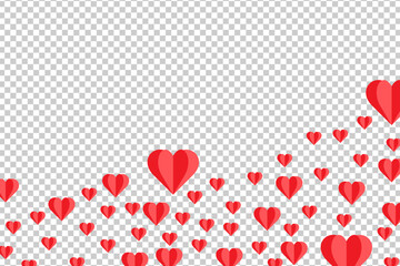 Heart vector with Geometric png background