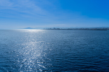 Fototapeta premium 青い風景、青空、海、光