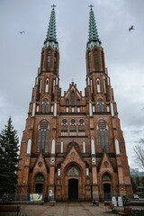 Vertical shot of Saint Florian cathedral - obrazy, fototapety, plakaty