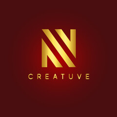 Modern creative N Logo Design and template. NN icon initial Based Monogram and Letters in vector.