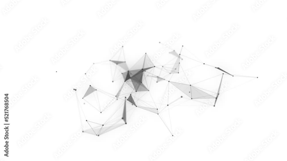 Poster futuristic network connection structure on white background. concept of hi tech and future. communic