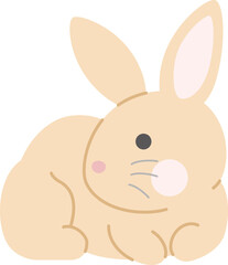 ウサギ　野うさぎ　白背景