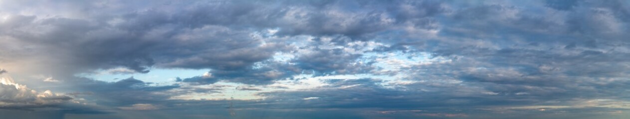 Fantastic soft thunderclouds, sky panorama