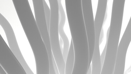 Fototapeta na wymiar rendered simple-3D scene of tendril woods in grayscale