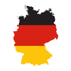 Fototapeta premium Germany map icon, geography blank concept, isolated graphic background vector illustration