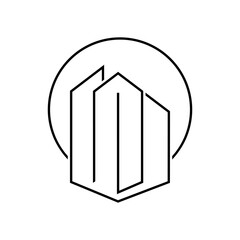 real estate logo vector illustration. building sign and symbol for business.