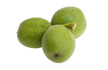 green walnut isolated