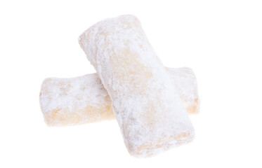 cookies in powdered sugar with jam