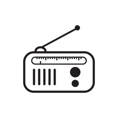 Radio logo template vector icon illustration