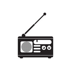 Fototapeta premium Radio logo template vector icon illustration