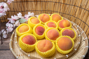 Sweet and Delicious Fresh Fruit Dessert Peach
