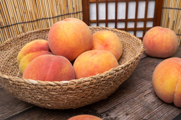 Sweet and Delicious Fresh Fruit Dessert Peach