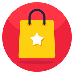 Trendy vector design of shopping bag