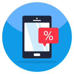 An icon design of mobile discount