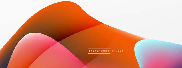 Abstract background. Fluid gradient color wave template for wallpaper, banner, background or landing