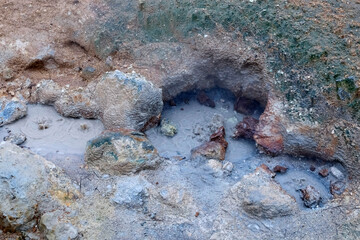 Sulphur springs at Krysuvik-Seltun on the Reykjanes Peninsula.