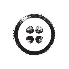 rubber stamp black and white illustration