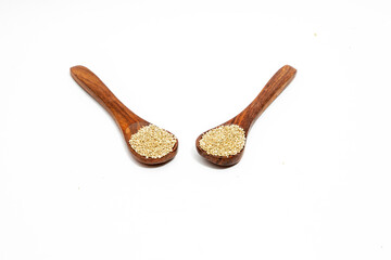 Quinoa real top view quinoa isolated on white background