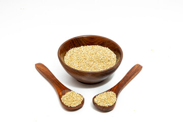 Quinoa real top view quinoa isolated on white background