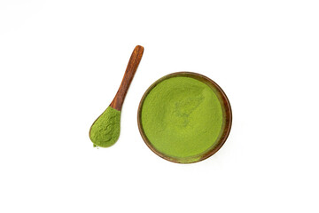 Herbal amina henna mehandi powder on white background 