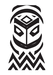 Tribal Tattoo Black and White Illustration