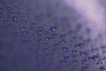 Water drops on a hydrophobic car paint surface