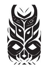 black and white tribal tattoo