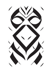 black and white tribal tattoo
